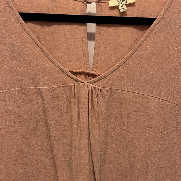 Pink Linen Top - Picture 4 of 5